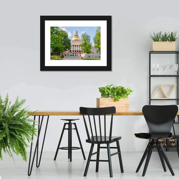 Massachusetts State House Canvas Wall Art-3 Horizontal-Gallery Wrap-25" x 16"-Tiaracle