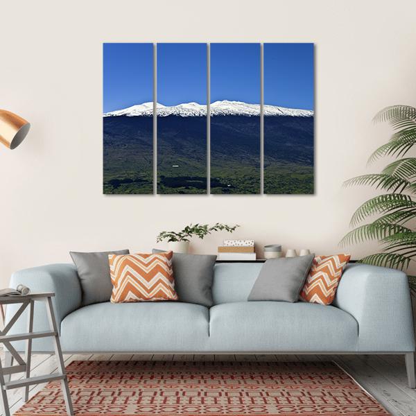 Mauna Kea Covered In Snow Canvas Wall Art-4 Horizontal-Gallery Wrap-34" x 24"-Tiaracle