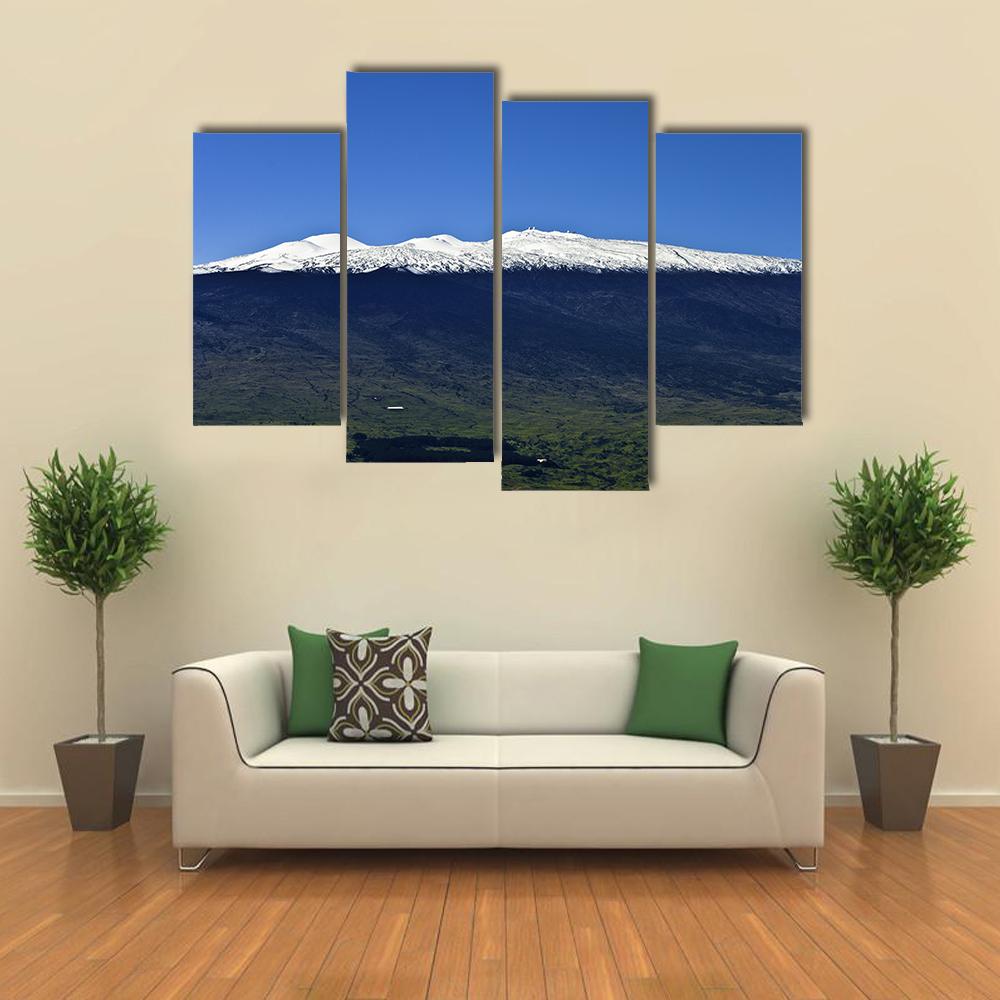 Mauna Kea Covered In Snow Canvas Wall Art-4 Pop-Gallery Wrap-34" x 20"-Tiaracle