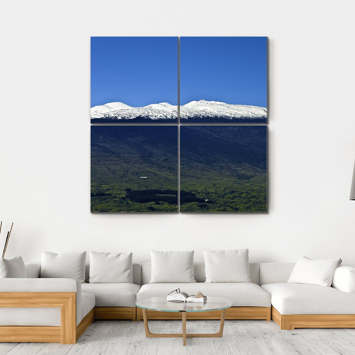 Mauna Kea Covered In Snow Canvas Wall Art-4 Square-Gallery Wrap-17" x 17"-Tiaracle