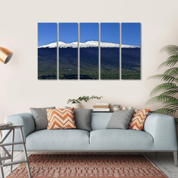Mauna Kea Covered In Snow Canvas Wall Art-5 Horizontal-Gallery Wrap-22" x 12"-Tiaracle