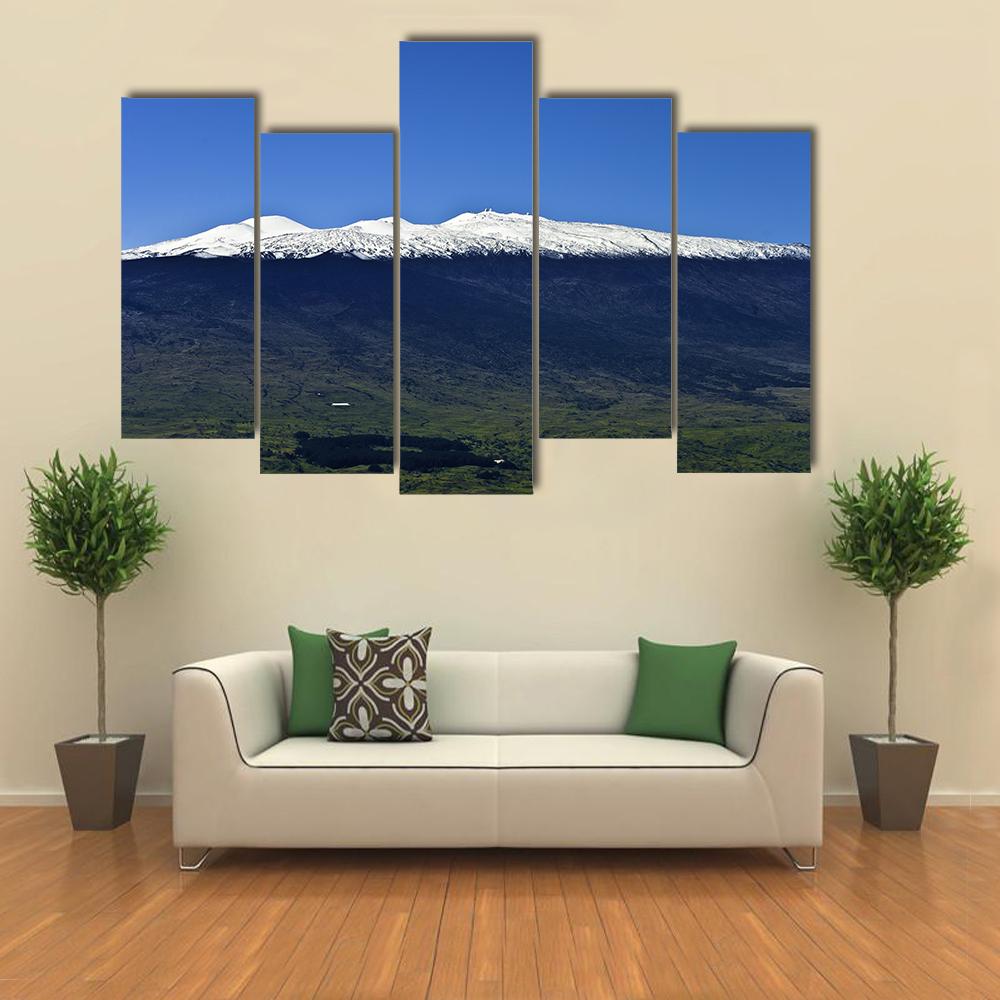 Mauna Kea Covered In Snow Canvas Wall Art-5 Pop-Gallery Wrap-32" x 21"-Tiaracle