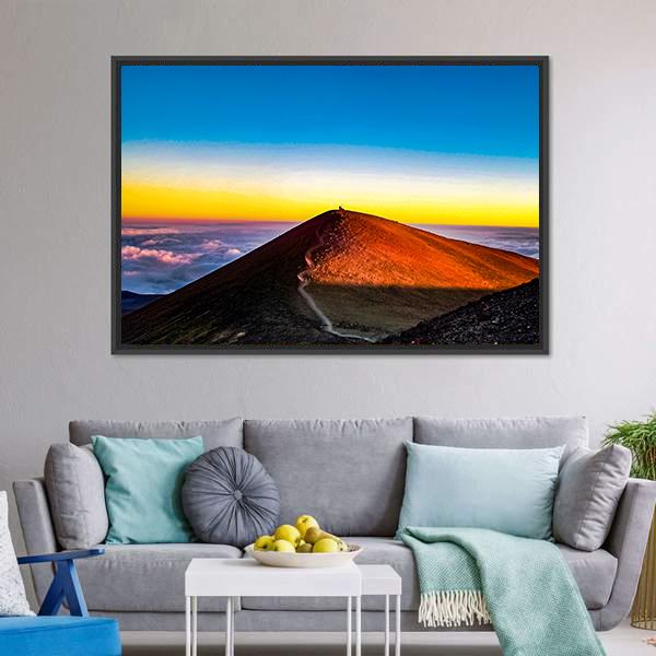 Mauna Kea Hawaii Canvas Wall Art-1 Piece-Floating Frame-24" x 16"-Tiaracle