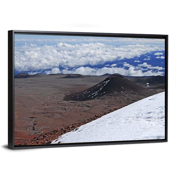 Mauna Kea Volcano Canvas Wall Art-1 Piece-Floating Frame-24" x 16"-Tiaracle