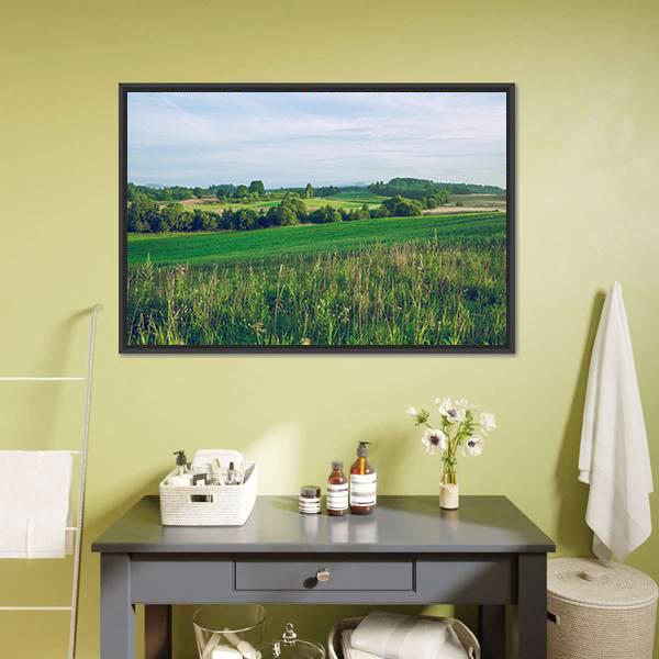 Meadow In Summer Canvas Wall Art-3 Horizontal-Gallery Wrap-25" x 16"-Tiaracle