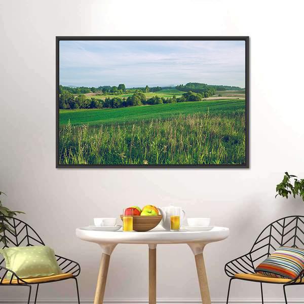 Meadow In Summer Canvas Wall Art-3 Horizontal-Gallery Wrap-25" x 16"-Tiaracle
