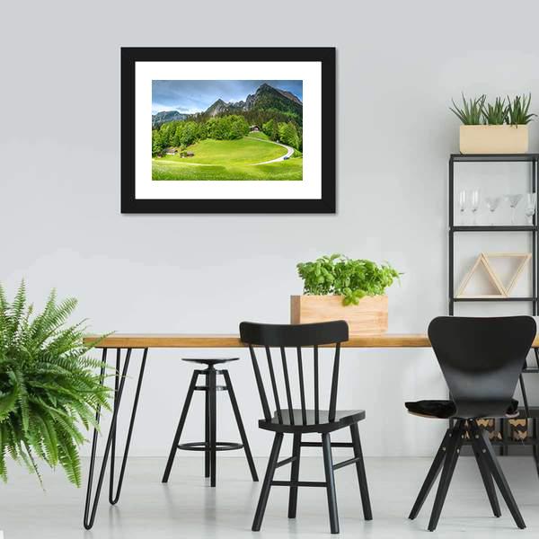Meadow With Road Canvas Wall Art-3 Horizontal-Gallery Wrap-25" x 16"-Tiaracle