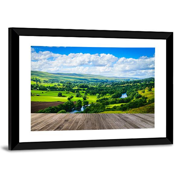 Meandering River Canvas Wall Art-1 Piece-Framed Print-20" x 16"-Tiaracle