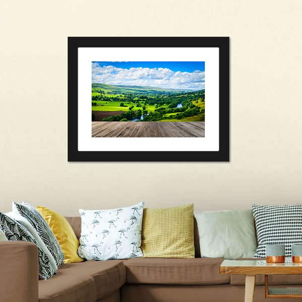 Meandering River Canvas Wall Art-3 Horizontal-Gallery Wrap-25" x 16"-Tiaracle