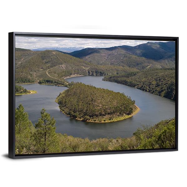 Meandro Del Melero Spain Canvas Wall Art-1 Piece-Floating Frame-24" x 16"-Tiaracle