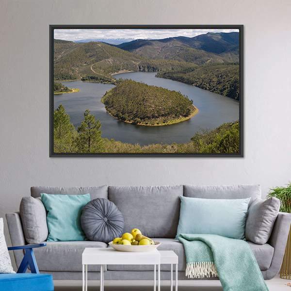 Meandro Del Melero Spain Canvas Wall Art-5 Horizontal-Gallery Wrap-22" x 12"-Tiaracle