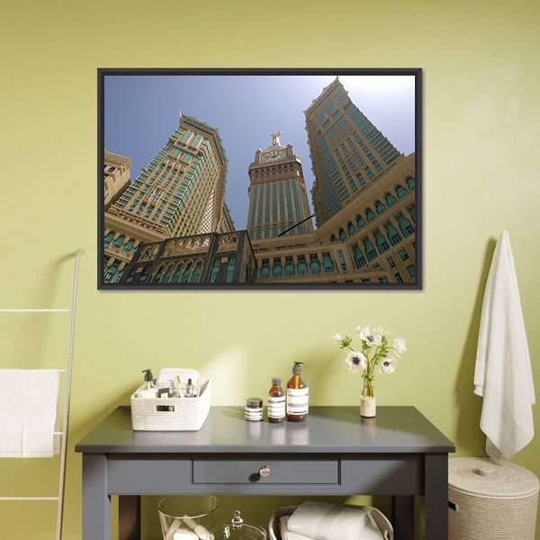 Mecca Clock Tower Canvas Wall Art-5 Horizontal-Gallery Wrap-22" x 12"-Tiaracle