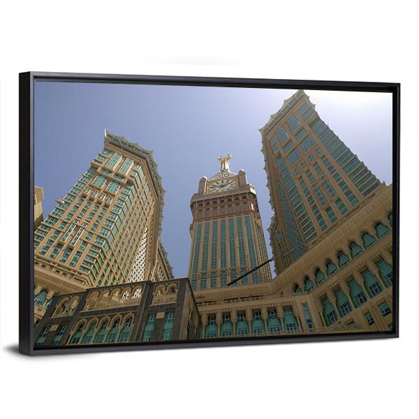 Mecca Clock Tower Canvas Wall Art-5 Horizontal-Gallery Wrap-22" x 12"-Tiaracle