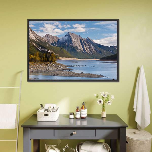 Medicine Lake Canada Canvas Wall Art-3 Horizontal-Gallery Wrap-25" x 16"-Tiaracle