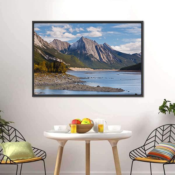 Medicine Lake Canada Canvas Wall Art-3 Horizontal-Gallery Wrap-25" x 16"-Tiaracle