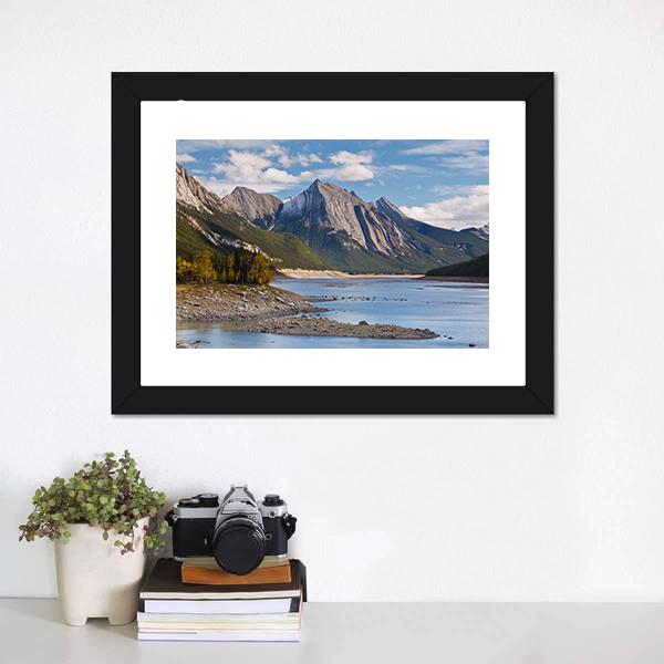 Medicine Lake Canada Canvas Wall Art-3 Horizontal-Gallery Wrap-25" x 16"-Tiaracle
