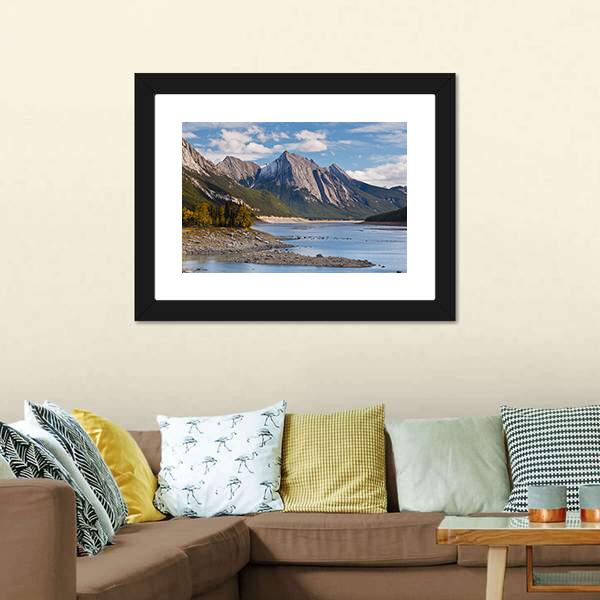 Medicine Lake Canada Canvas Wall Art-3 Horizontal-Gallery Wrap-25" x 16"-Tiaracle