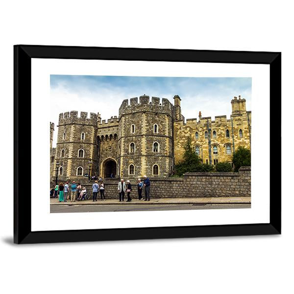 Medieval Windsor Castle Canvas Wall Art-1 Piece-Framed Print-20" x 16"-Tiaracle