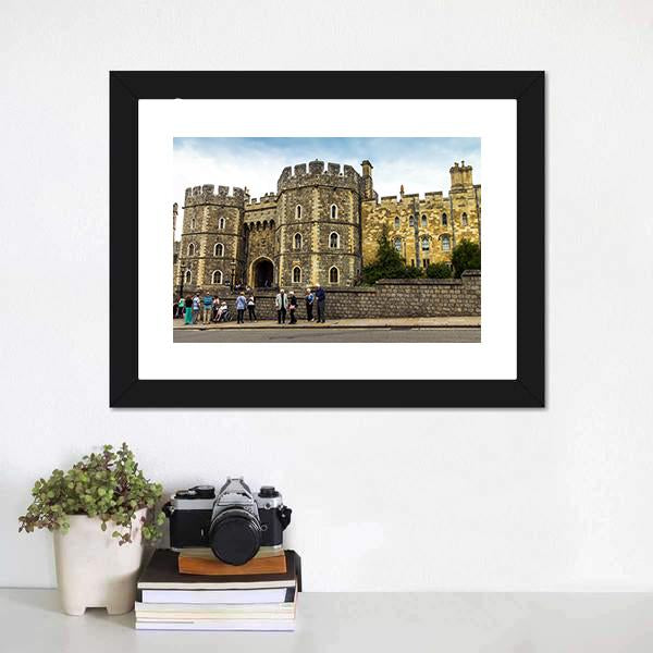 Medieval Windsor Castle Canvas Wall Art-5 Horizontal-Gallery Wrap-22" x 12"-Tiaracle