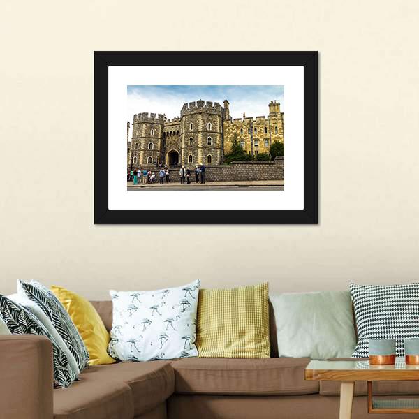 Medieval Windsor Castle Canvas Wall Art-5 Horizontal-Gallery Wrap-22" x 12"-Tiaracle