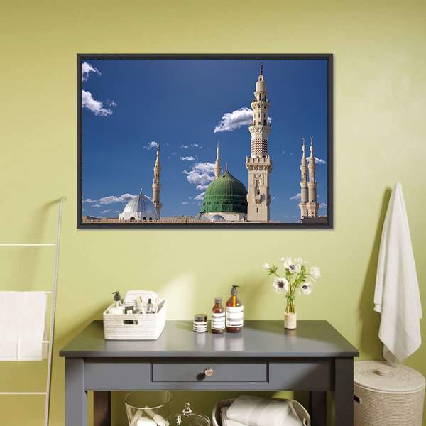 Medinah Mosque Canvas Wall Art-5 Horizontal-Gallery Wrap-22" x 12"-Tiaracle