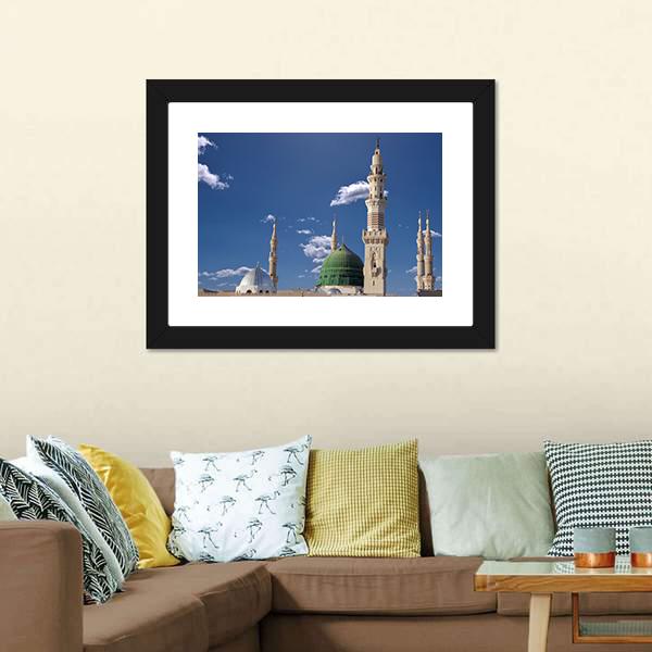Medinah Mosque Canvas Wall Art-5 Horizontal-Gallery Wrap-22" x 12"-Tiaracle