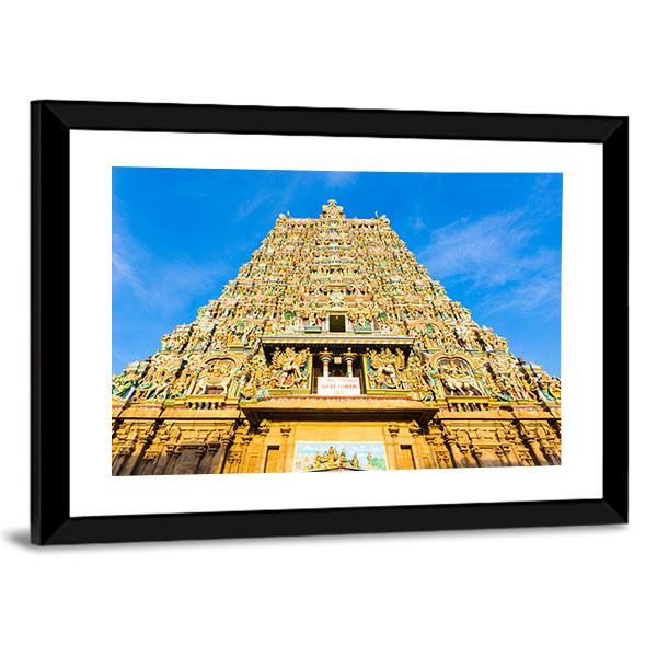 Meenakshi Amman Temple India Canvas Wall Art-5 Horizontal-Gallery Wrap-22" x 12"-Tiaracle