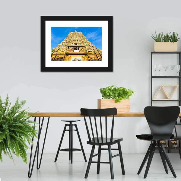 Meenakshi Amman Temple India Canvas Wall Art-5 Horizontal-Gallery Wrap-22" x 12"-Tiaracle