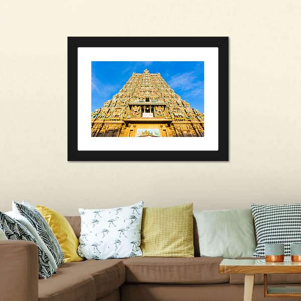 Meenakshi Amman Temple India Canvas Wall Art-5 Horizontal-Gallery Wrap-22" x 12"-Tiaracle