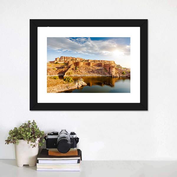Mehrangarh Fort India Canvas Wall Art-3 Horizontal-Gallery Wrap-25" x 16"-Tiaracle