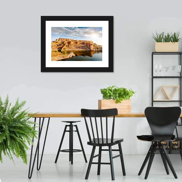 Mehrangarh Fort India Canvas Wall Art-3 Horizontal-Gallery Wrap-25" x 16"-Tiaracle