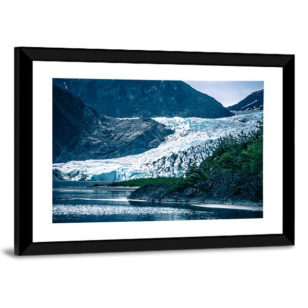 Mendenhall Glacier Alaska Canvas Wall Art-1 Piece-Framed Print-20" x 16"-Tiaracle