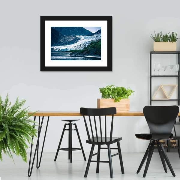 Mendenhall Glacier Alaska Canvas Wall Art-1 Piece-Framed Print-20" x 16"-Tiaracle