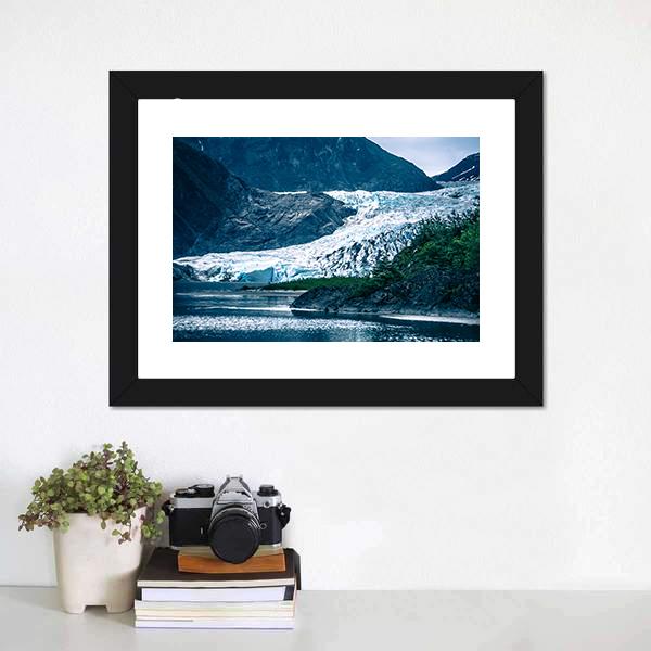 Mendenhall Glacier Alaska Canvas Wall Art-5 Horizontal-Gallery Wrap-22" x 12"-Tiaracle