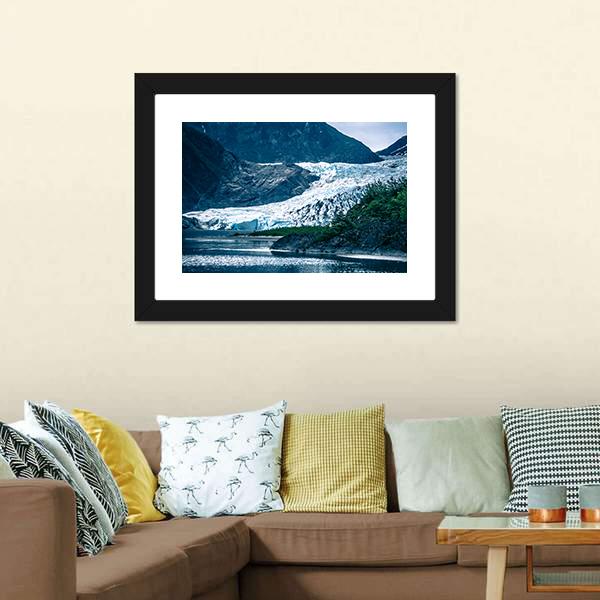 Mendenhall Glacier Alaska Canvas Wall Art-5 Horizontal-Gallery Wrap-22" x 12"-Tiaracle
