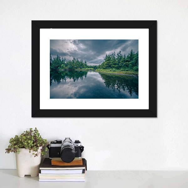 Mendenhall Glacier Park Alaska Canvas Wall Art-1 Piece-Framed Print-20" x 16"-Tiaracle
