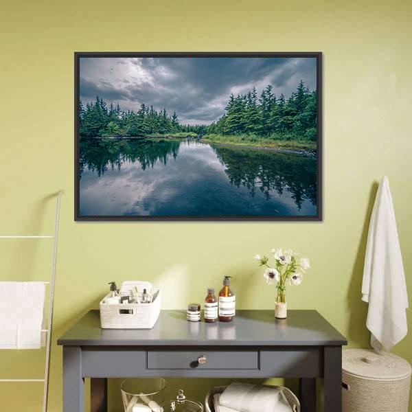 Mendenhall Glacier Park Alaska Canvas Wall Art-3 Horizontal-Gallery Wrap-25" x 16"-Tiaracle