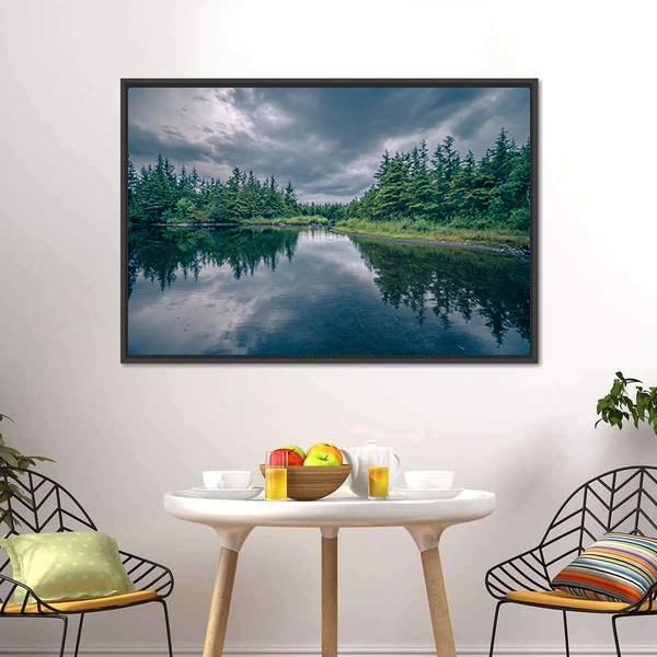 Mendenhall Glacier Park Alaska Canvas Wall Art-3 Horizontal-Gallery Wrap-25" x 16"-Tiaracle