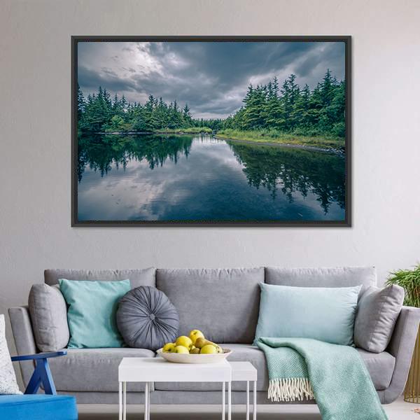 Mendenhall Glacier Park Alaska Canvas Wall Art-3 Horizontal-Gallery Wrap-25" x 16"-Tiaracle