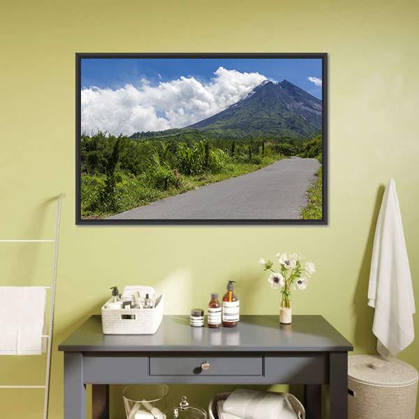 Merapi Mountain Indonesia Canvas Wall Art-3 Horizontal-Gallery Wrap-25" x 16"-Tiaracle