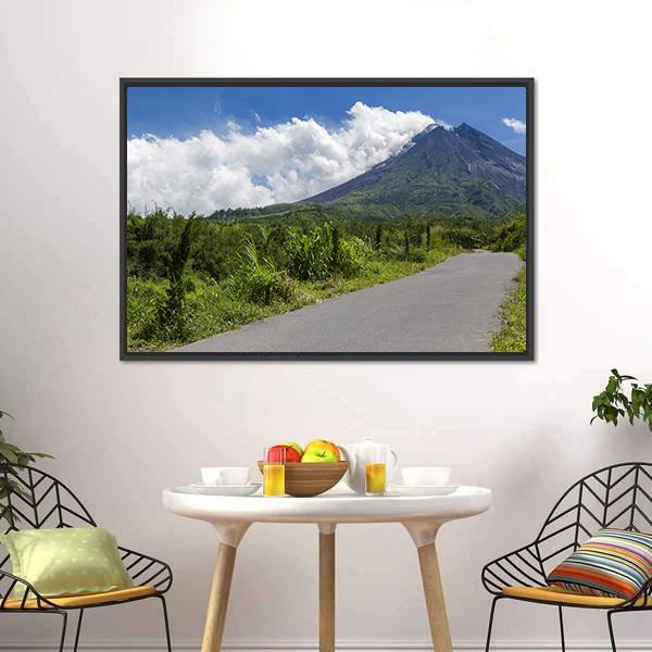 Merapi Mountain Indonesia Canvas Wall Art-3 Horizontal-Gallery Wrap-25" x 16"-Tiaracle