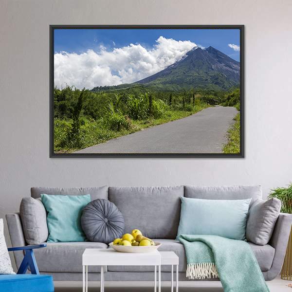 Merapi Mountain Indonesia Canvas Wall Art-3 Horizontal-Gallery Wrap-25" x 16"-Tiaracle