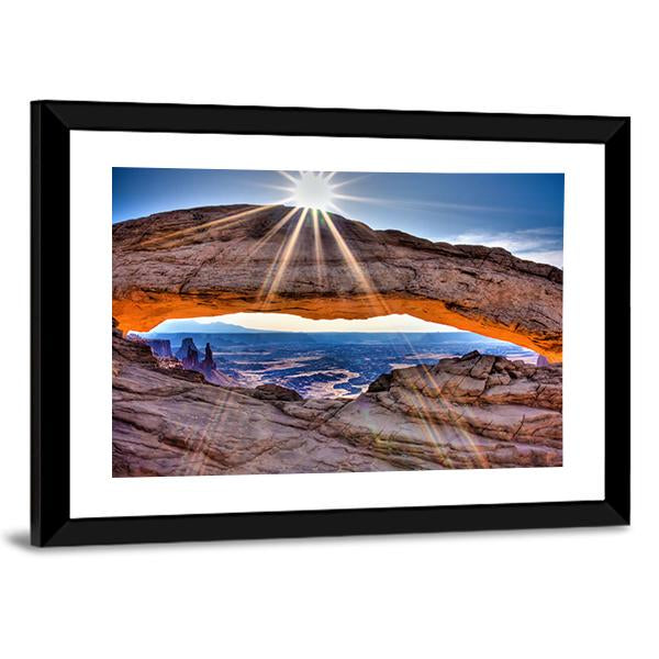 Mesa Arch At Sunrise Canvas Wall Art-5 Horizontal-Gallery Wrap-22" x 12"-Tiaracle
