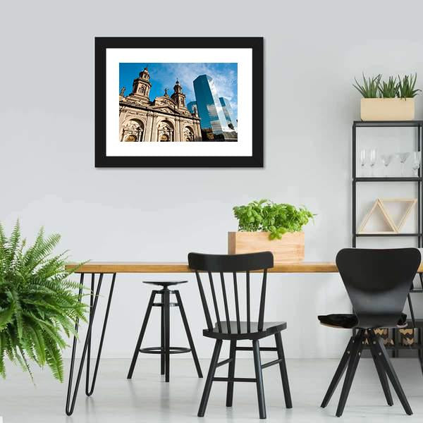 Metropolitan Cathedral In Mexico Canvas Wall Art-3 Horizontal-Gallery Wrap-25" x 16"-Tiaracle