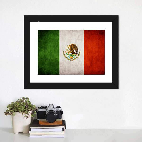 Mexican Flag Canvas Wall Art-3 Horizontal-Gallery Wrap-25" x 16"-Tiaracle