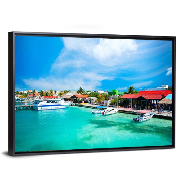 Mexico Isla Mujeres Canvas Wall Art-3 Horizontal-Gallery Wrap-25" x 16"-Tiaracle