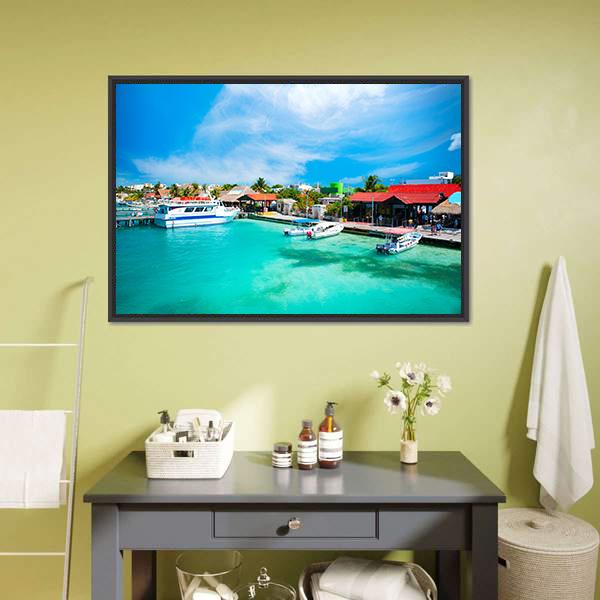 Mexico Isla Mujeres Canvas Wall Art-3 Horizontal-Gallery Wrap-25&quot; x 16&quot;-Tiaracle
