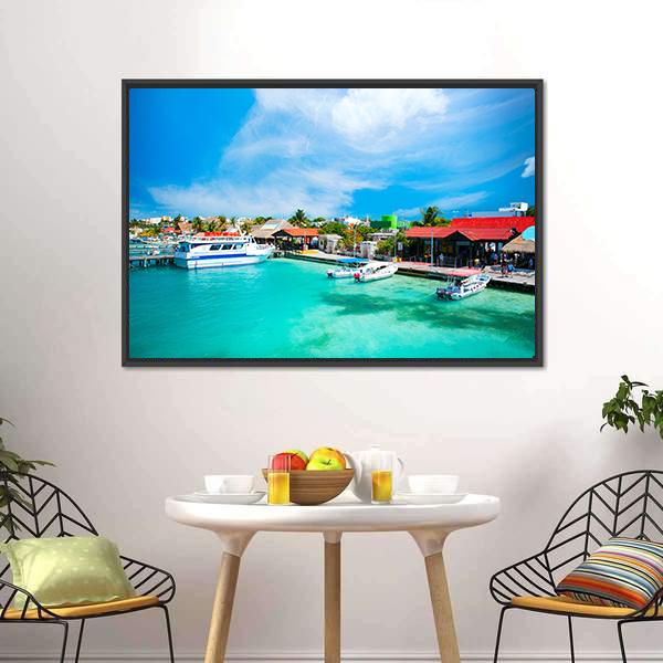 Mexico Isla Mujeres Canvas Wall Art-3 Horizontal-Gallery Wrap-25&quot; x 16&quot;-Tiaracle