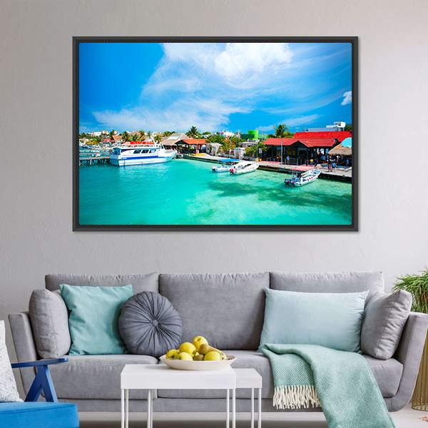 Mexico Isla Mujeres Canvas Wall Art-3 Horizontal-Gallery Wrap-25" x 16"-Tiaracle