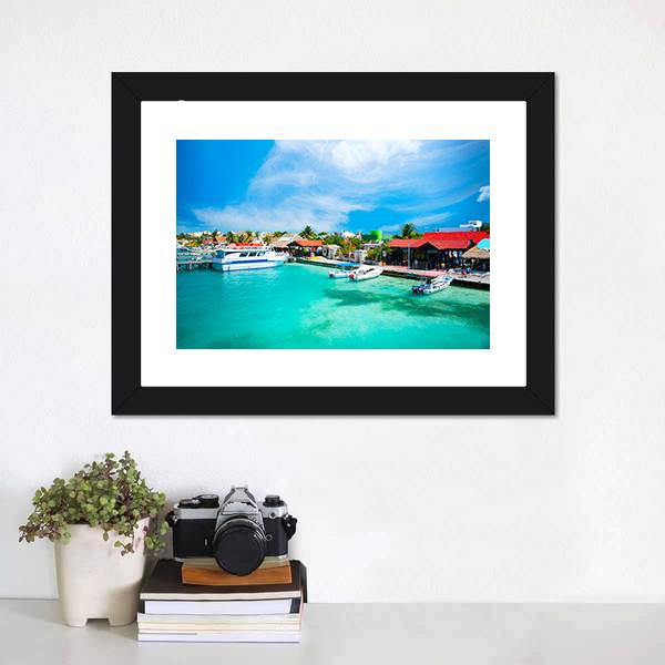 Mexico Isla Mujeres Canvas Wall Art-3 Horizontal-Gallery Wrap-25&quot; x 16&quot;-Tiaracle